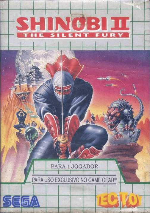 The GG Shinobi box art for Sega Game Gear